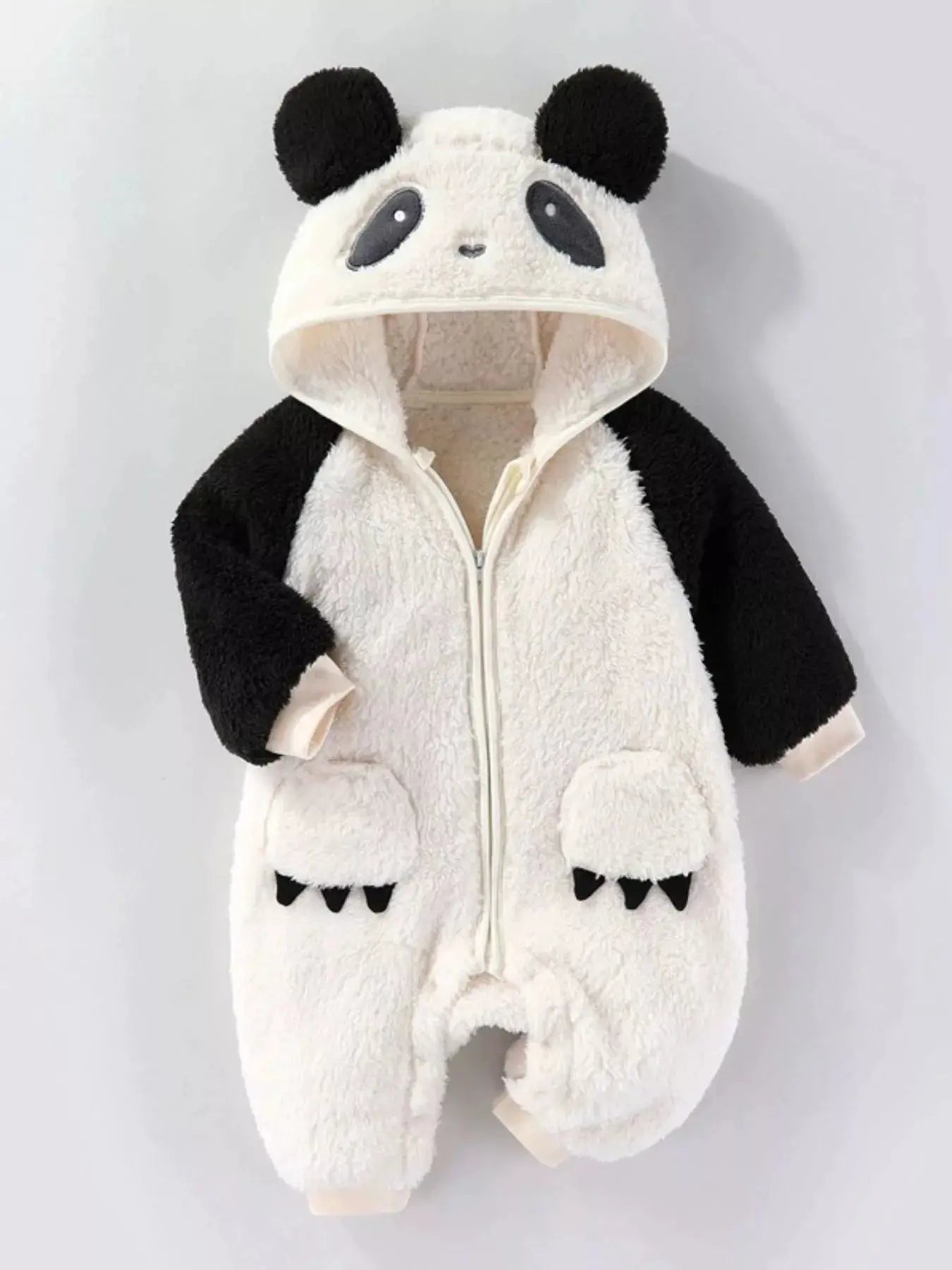 Children's Animal Plush Hooded One-Piece Jumpsuit Simply Love