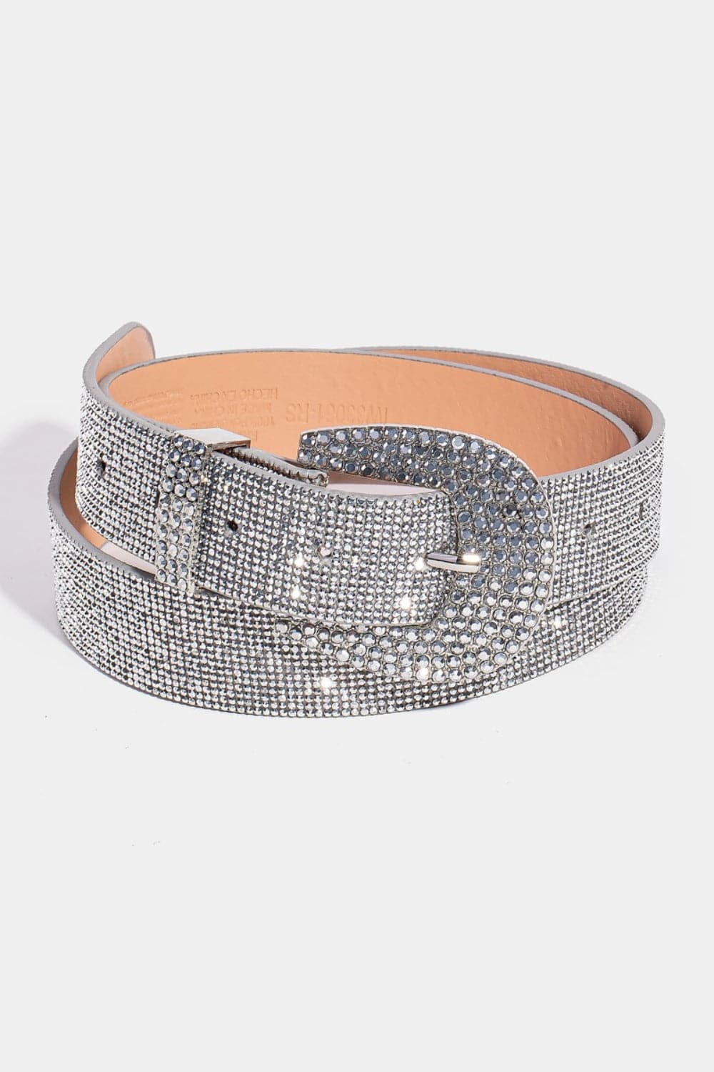 Fame rhinestone embellished belt