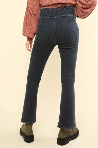 Very J denim crossover leggings