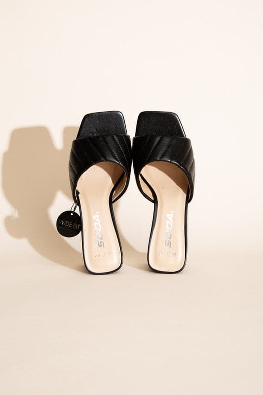 W-NINA Slide Mule Heels.