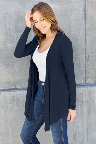 Basic Bae Full Size Open Front Long Sleeve Cardigan.