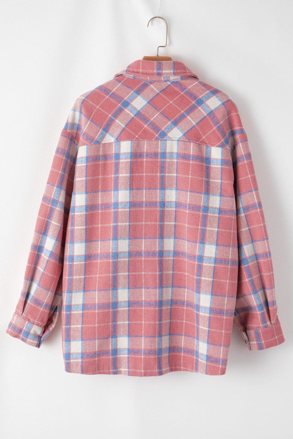 Plaid Button Up Long Sleeve Shacket.