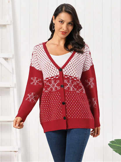 Snowflake Button Down Cardigan.