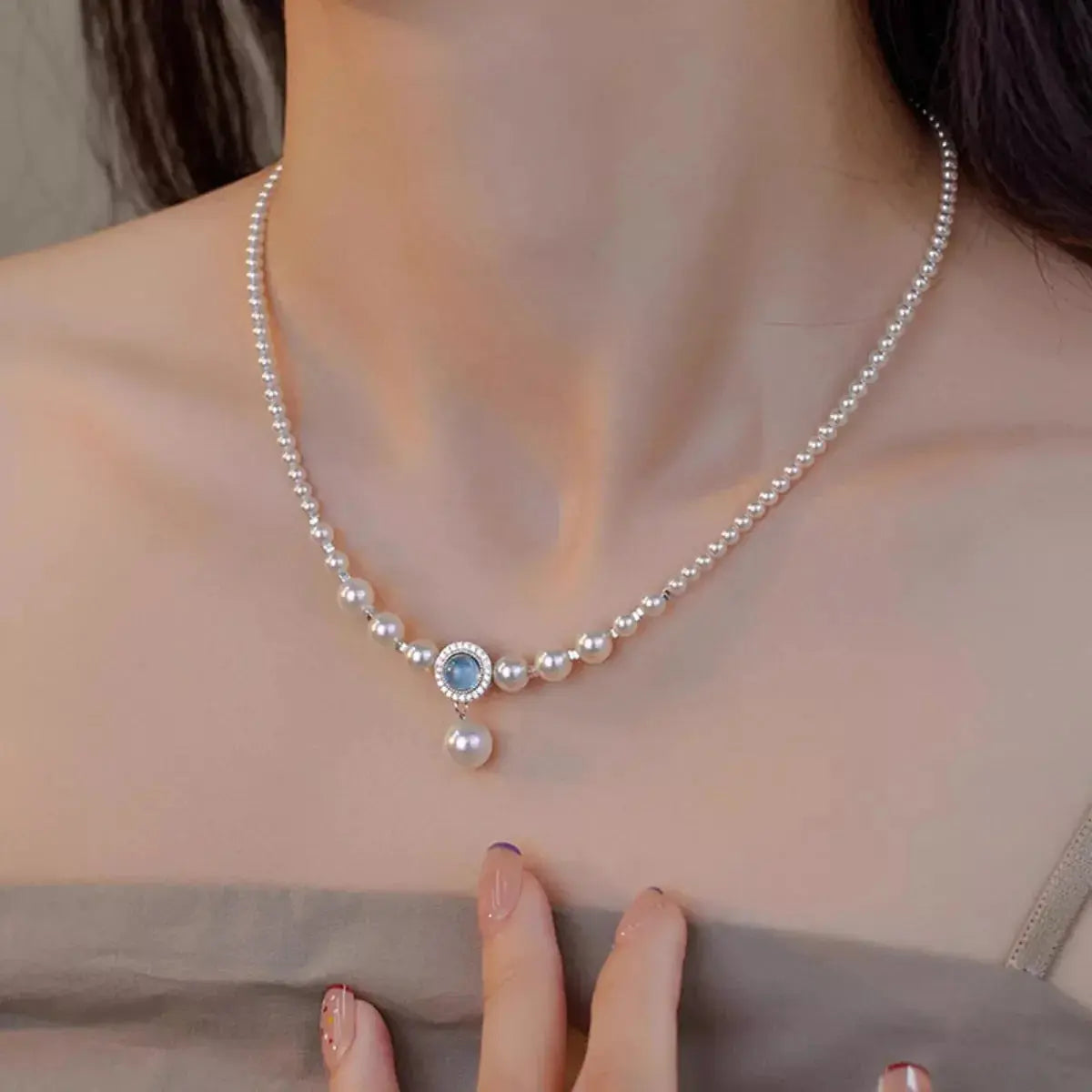 925 Sterling Silver Pearl Necklace Simply Love
