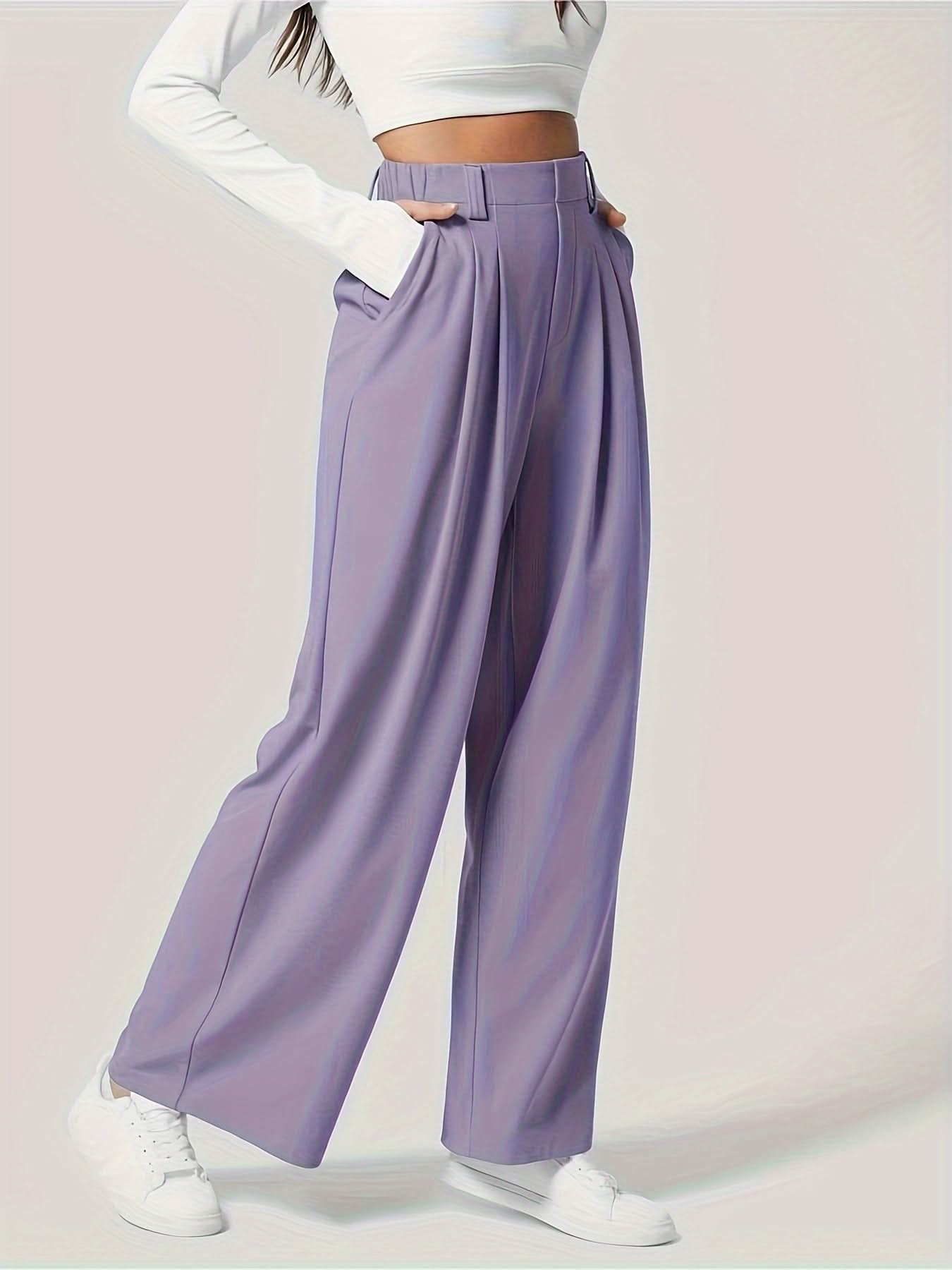 Comfy Wide Leg Trousers with Convenient Pockets