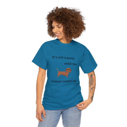 Dachshund Weiner Party Short Sleeve Tee