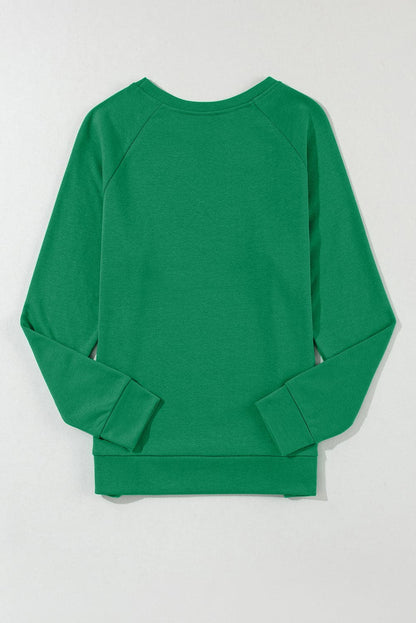 Round Neck Long Sleeve Sweatshirt.