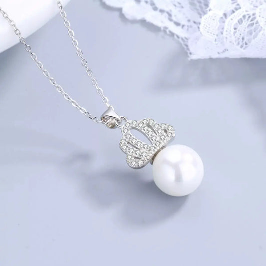 Crown Pearl Pendant Necklace Simply Love