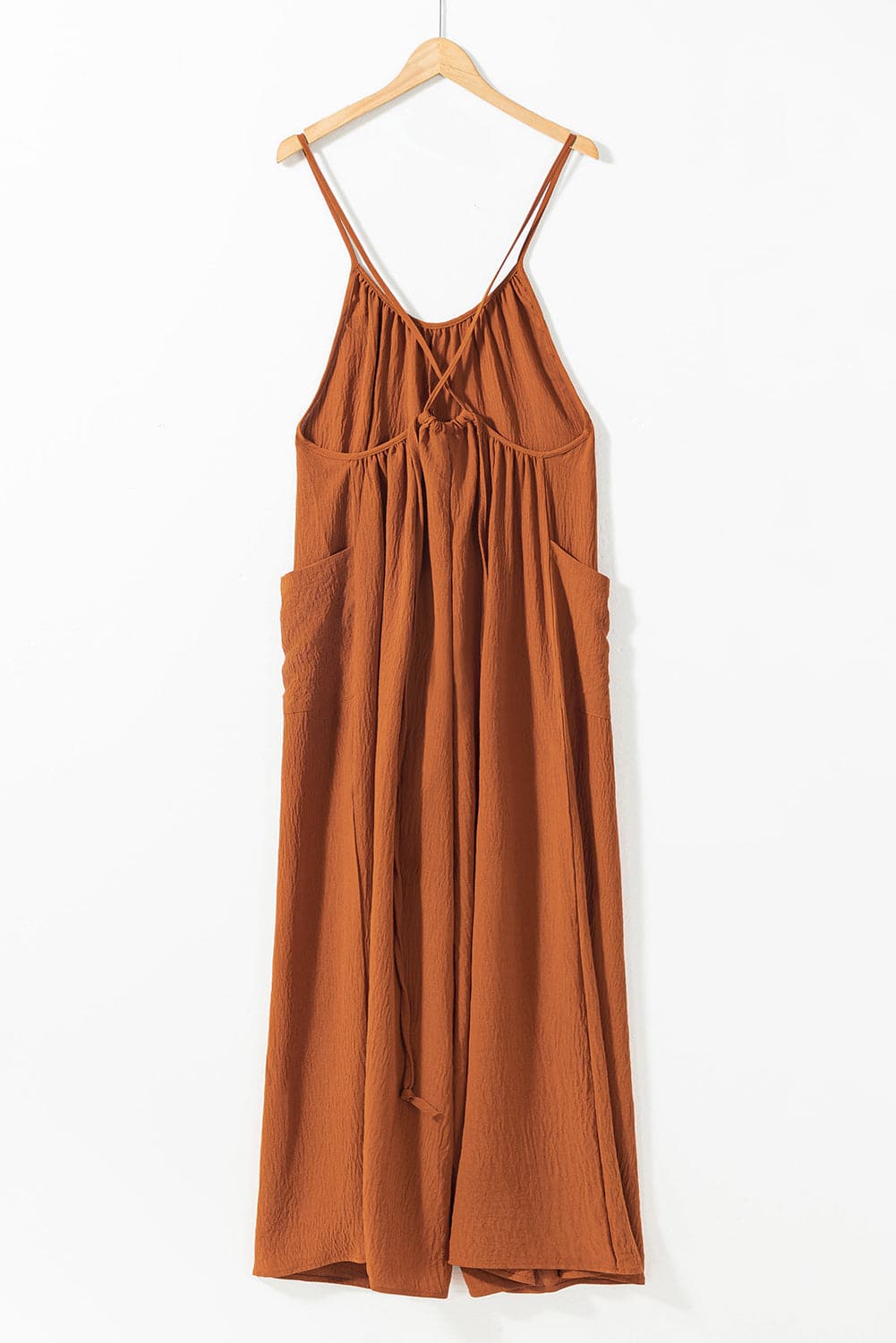 Scoop Neck Spaghetti Strap Jumpsuit.