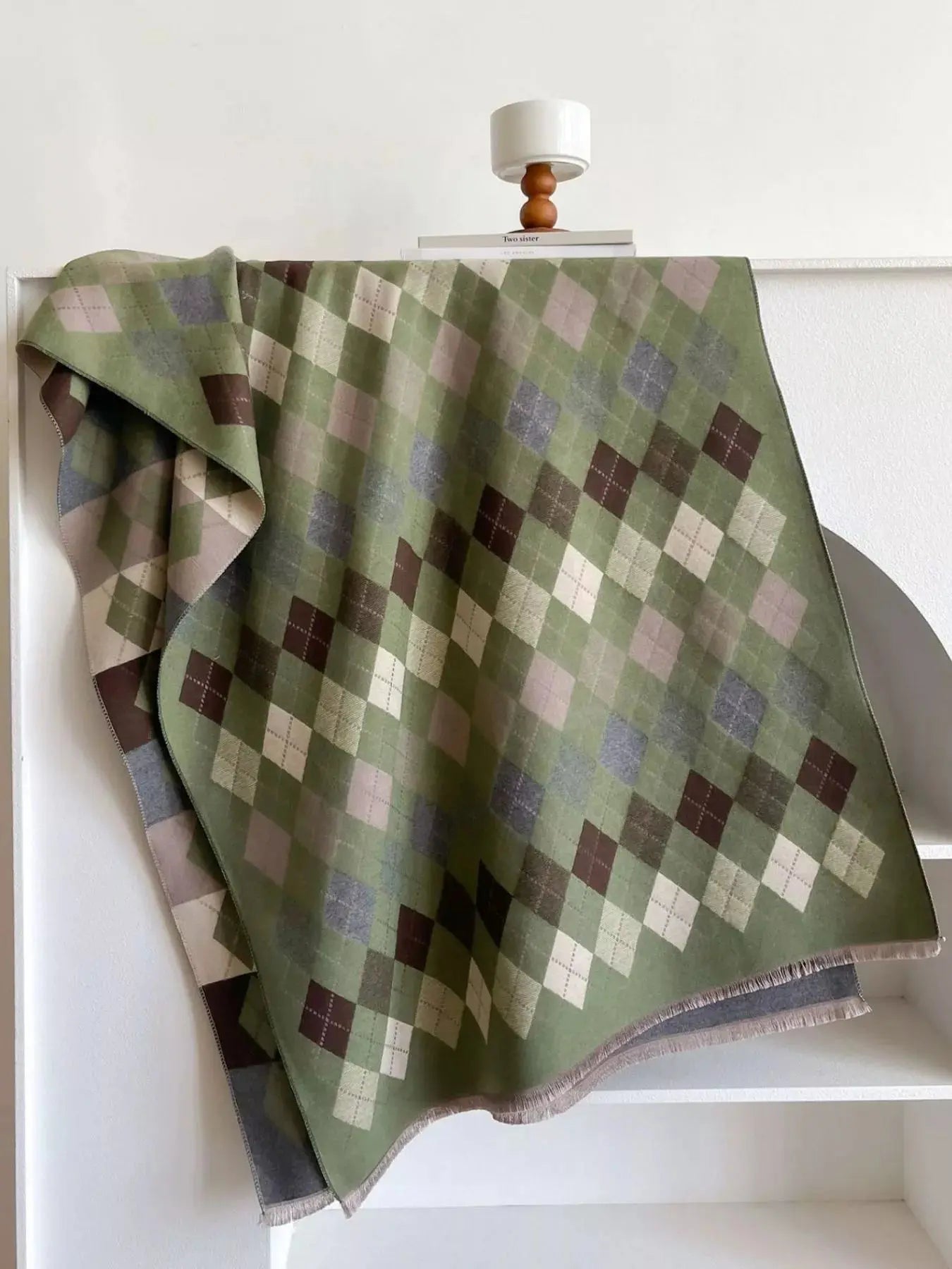 Diamond Pattern Warm Scarf Simply Love