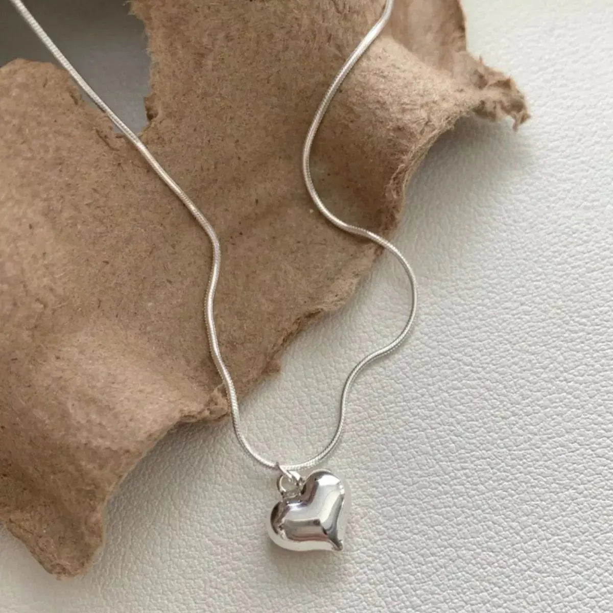 925 Sterling Silver Heart Necklace Simply Love