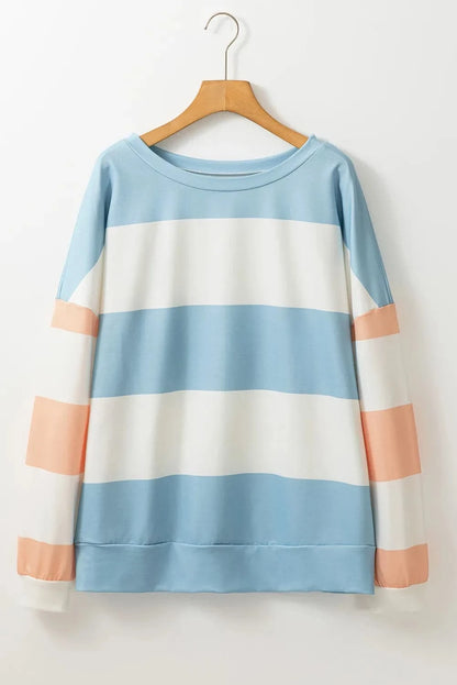 Colorful block long sleeve tee