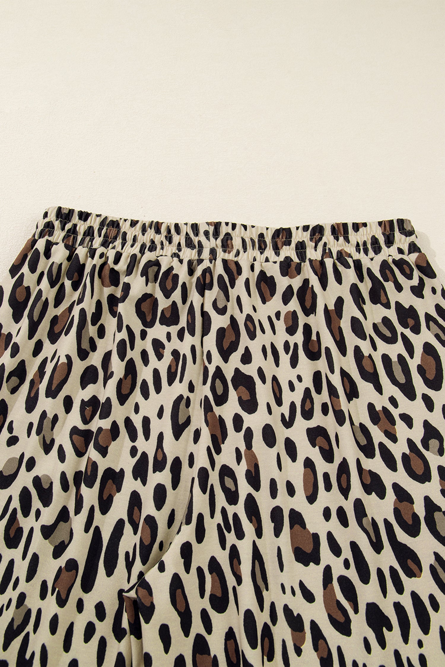 Dear-Lover Dropshipping Plus Size/Plus Size Bottoms Dear-Lover Khaki Leopard Pants Women's Plus Size Wide Leg Trousers Comfy Fit - Product Details