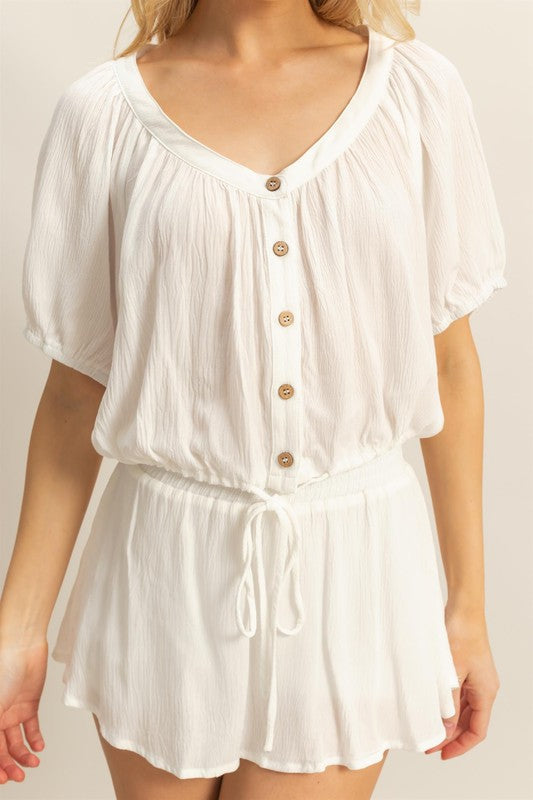 HYFVE Drawstring Hem Short Sleeve Top and Skort Set Coco’s Tee Boutique