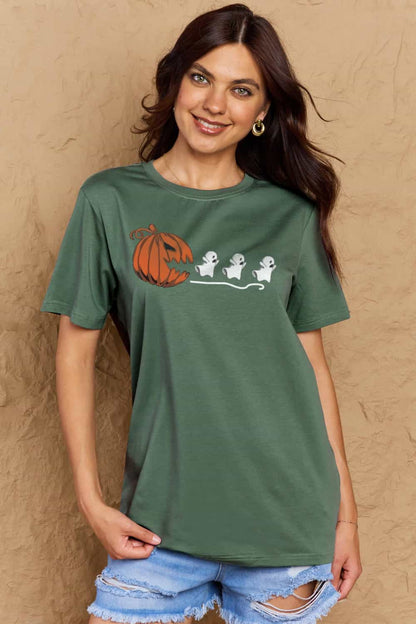 Spooktacular Halloween Jack-O'-Lantern Graphic Tee