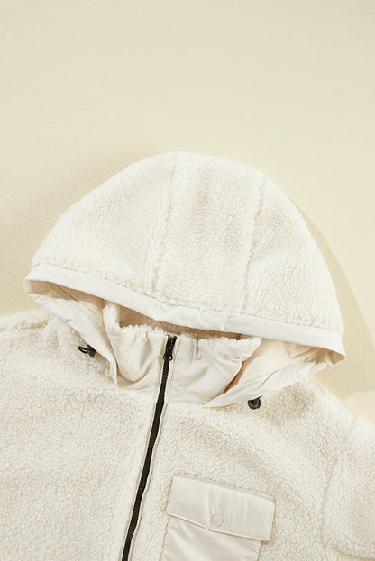 Cozy Jet Stream Sherpa hoodie with pockets