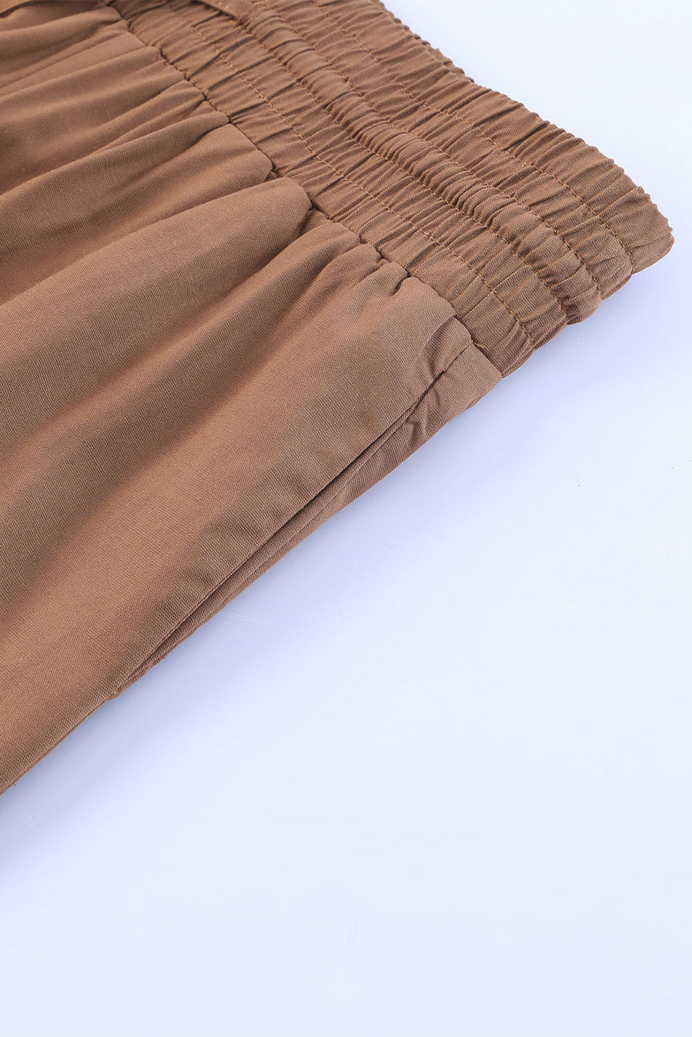 Chic brown wide leg pants with pockets