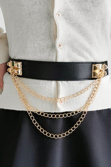 Elastic Belt with Chain.