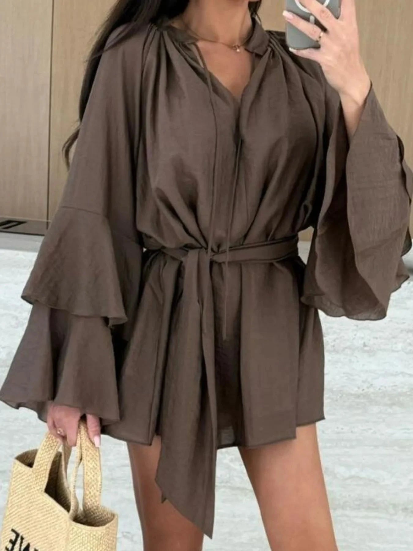 Flirt & Flow Bell Sleeve Mini Dress Coco’s Tee Boutique