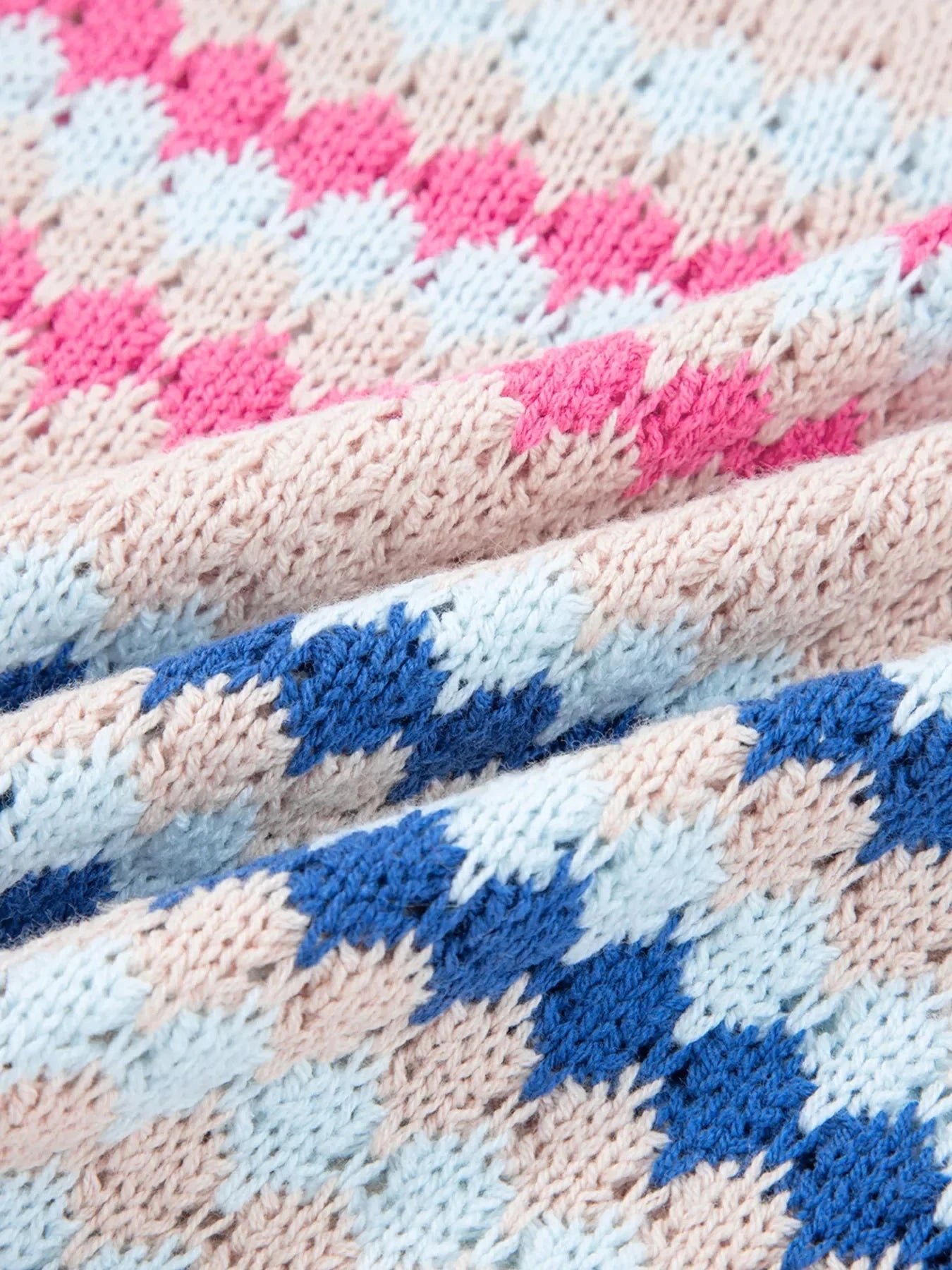 Stripe Eyelet Patterned Drop Shoulder Sweater Coco’s Tee Boutique