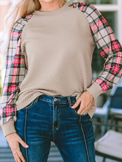 Everyday Plaid and Knit Hoodie
