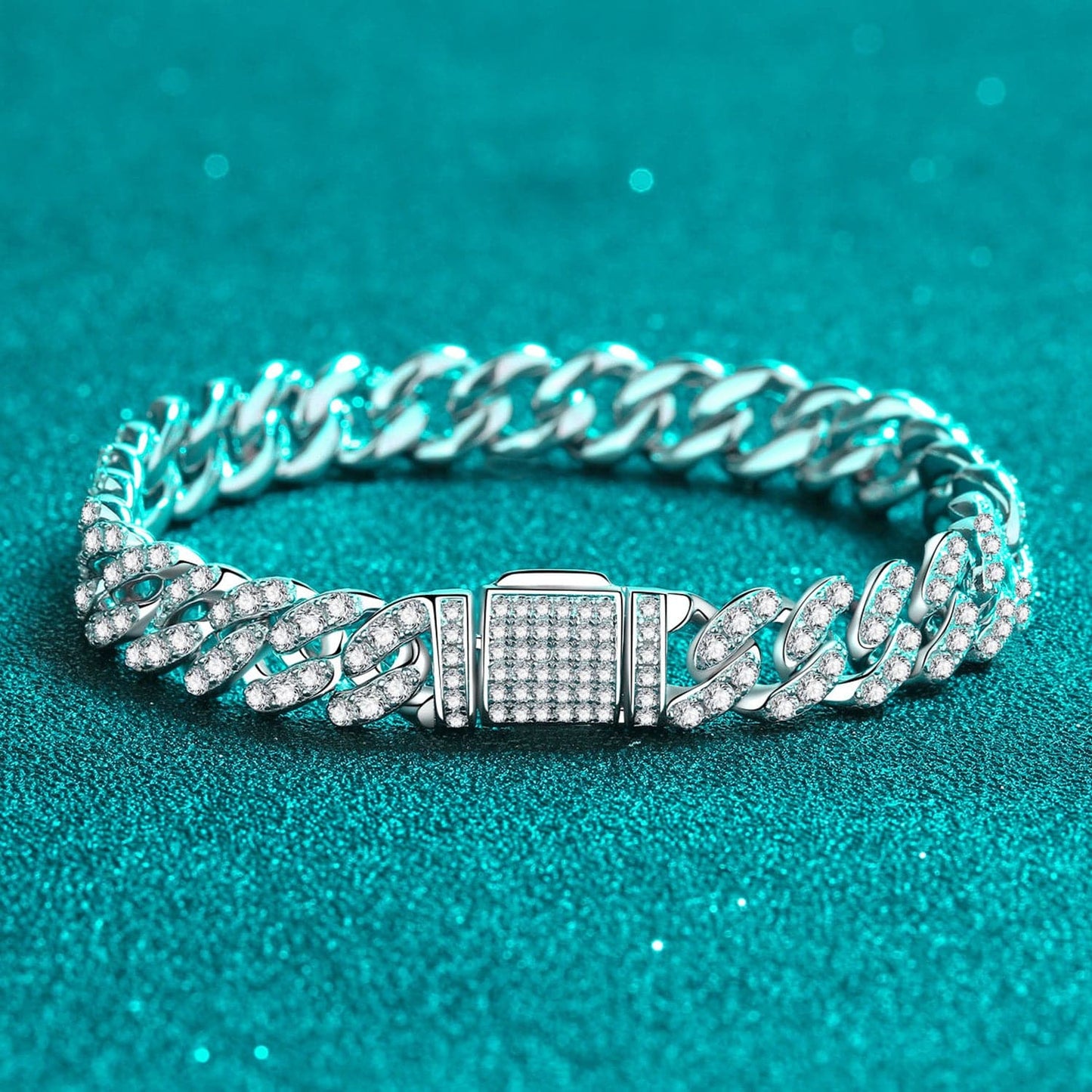 4.63 Carat Moissanite 925 Sterling Silver Bracelet.