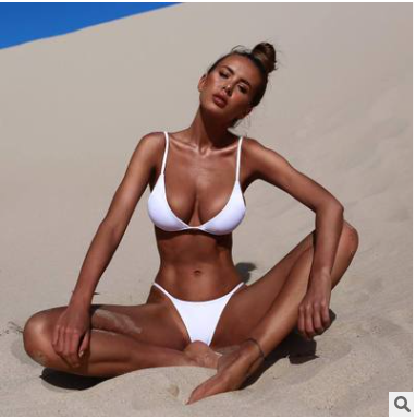Women Split Solid Color Bikini Swimsuit Sexy Bikini Bella Mia