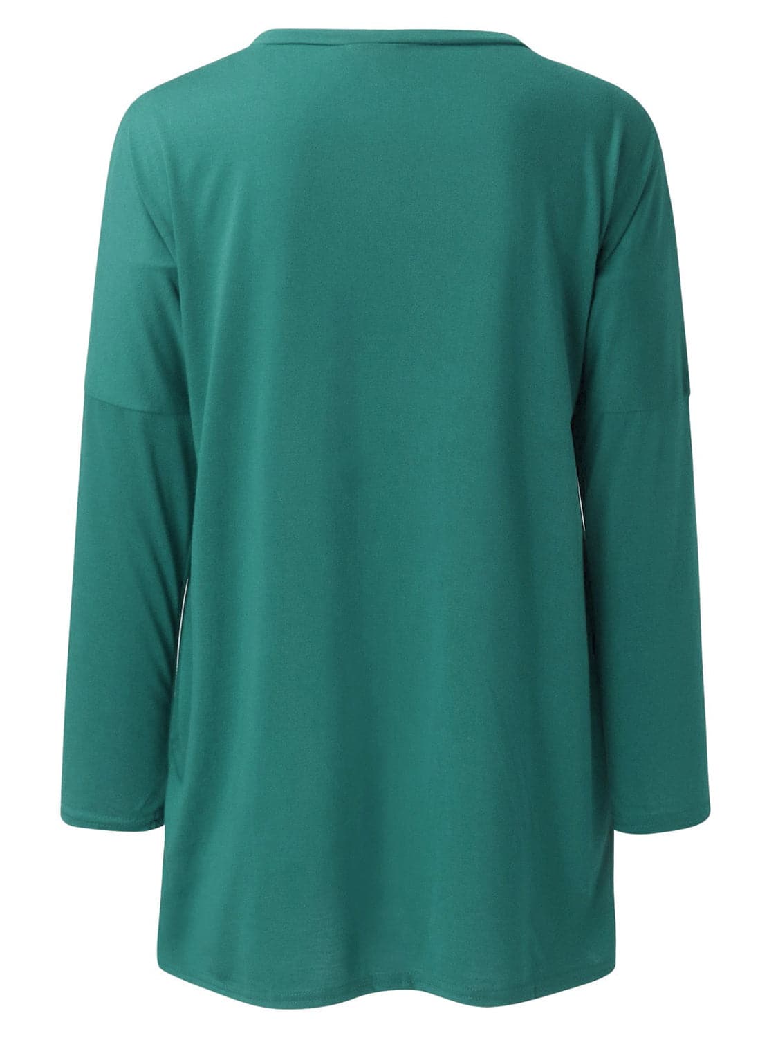 Chic and comfy round neck long sleeve tee with pockets