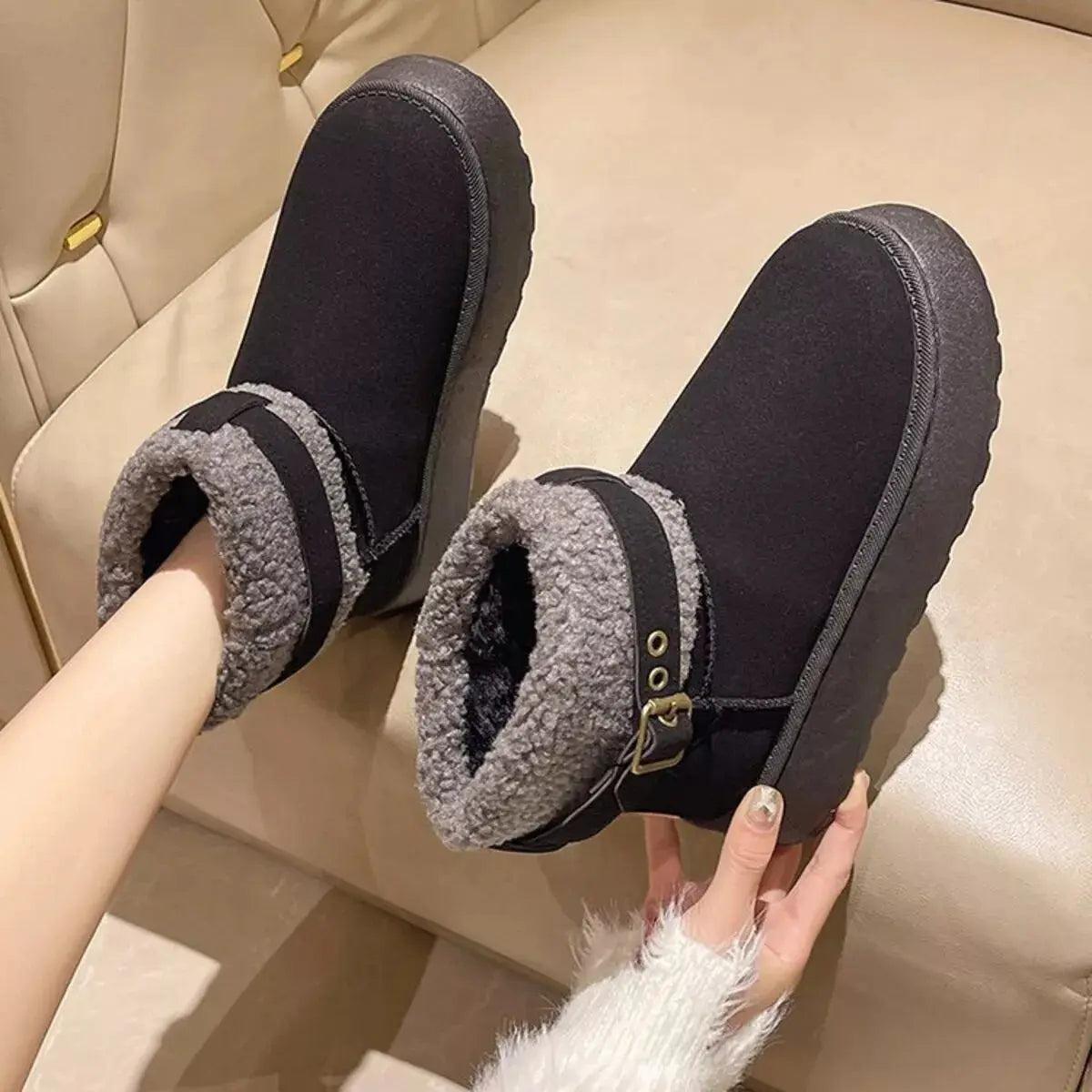Cozy Plush-Lined Winter Ankle Boots Simply Love