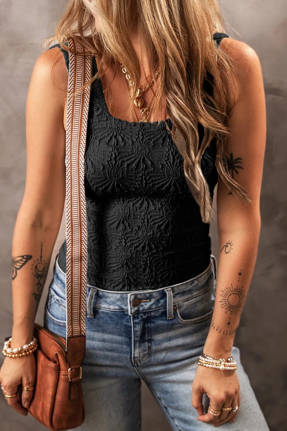 Simply Love: Floral Jacquard Tank