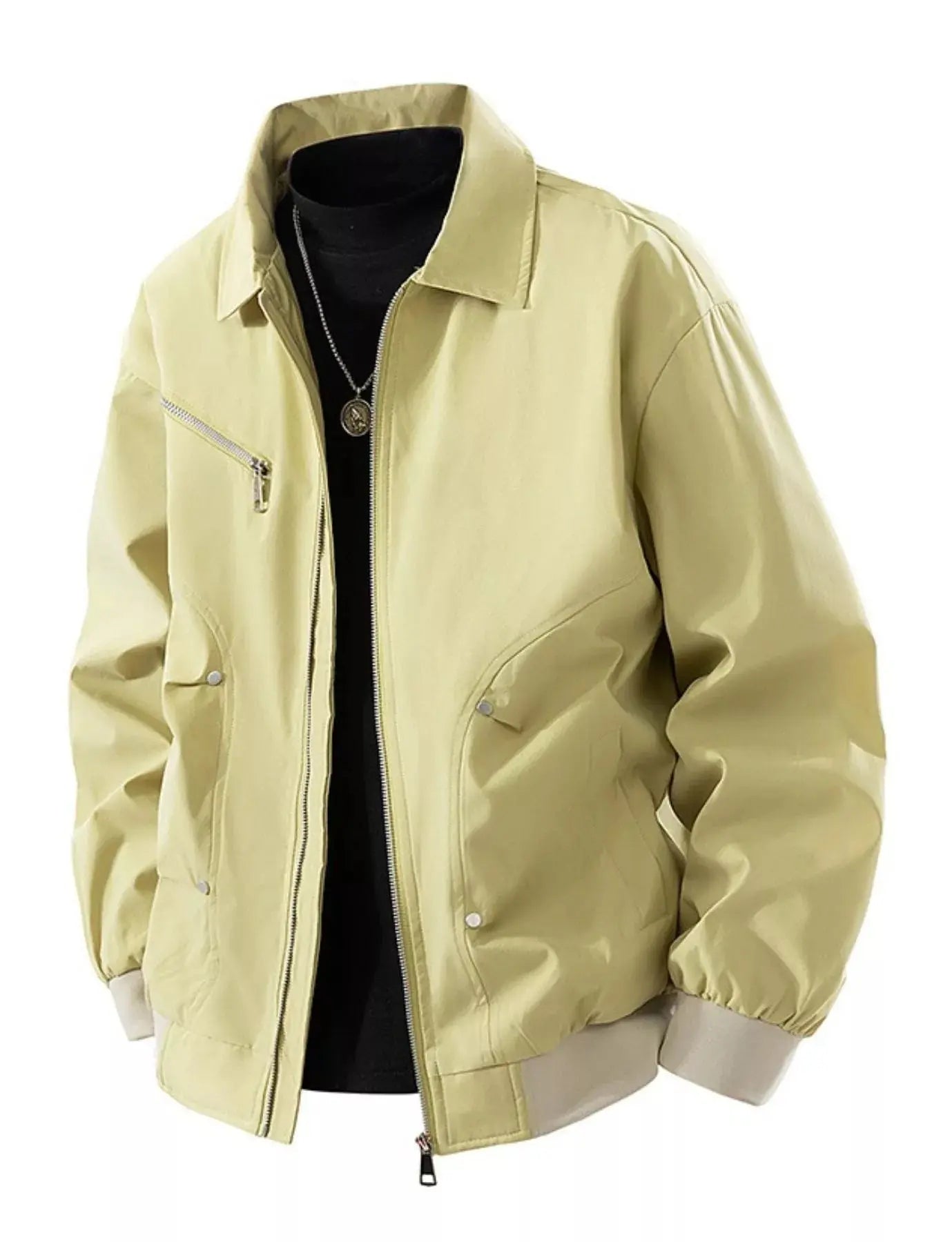 Men's Plus Size Casual Lightweight Zip-Up Bomber Jacket Simply Love