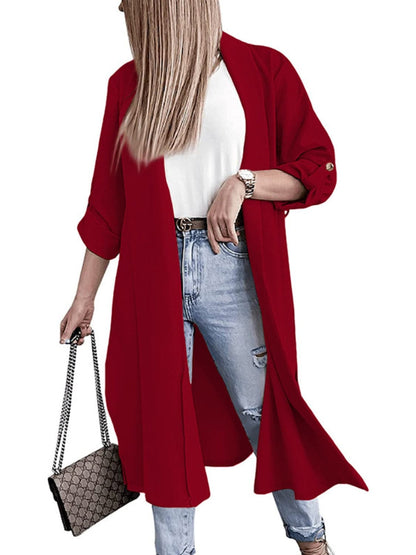 Chic open front trench coat