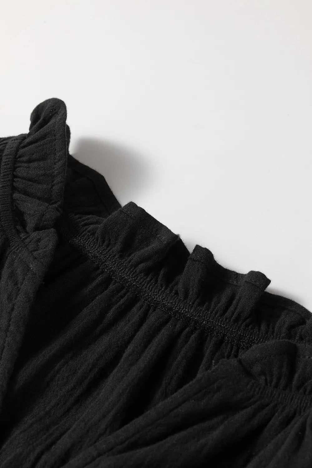 Ruffled Shoulder Notched Shift Tank Top
