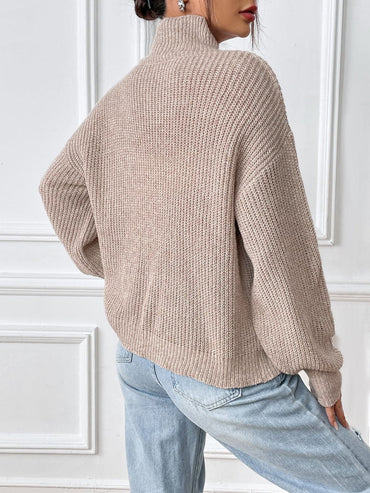 Cozy turtleneck long sleeve pullover sweater