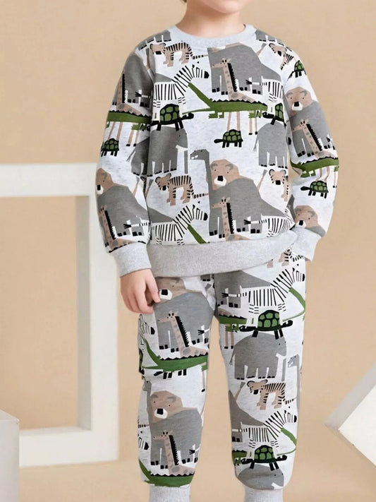 Kids Animal Print Top And Pants Set Two Piece Outfit Simply Love