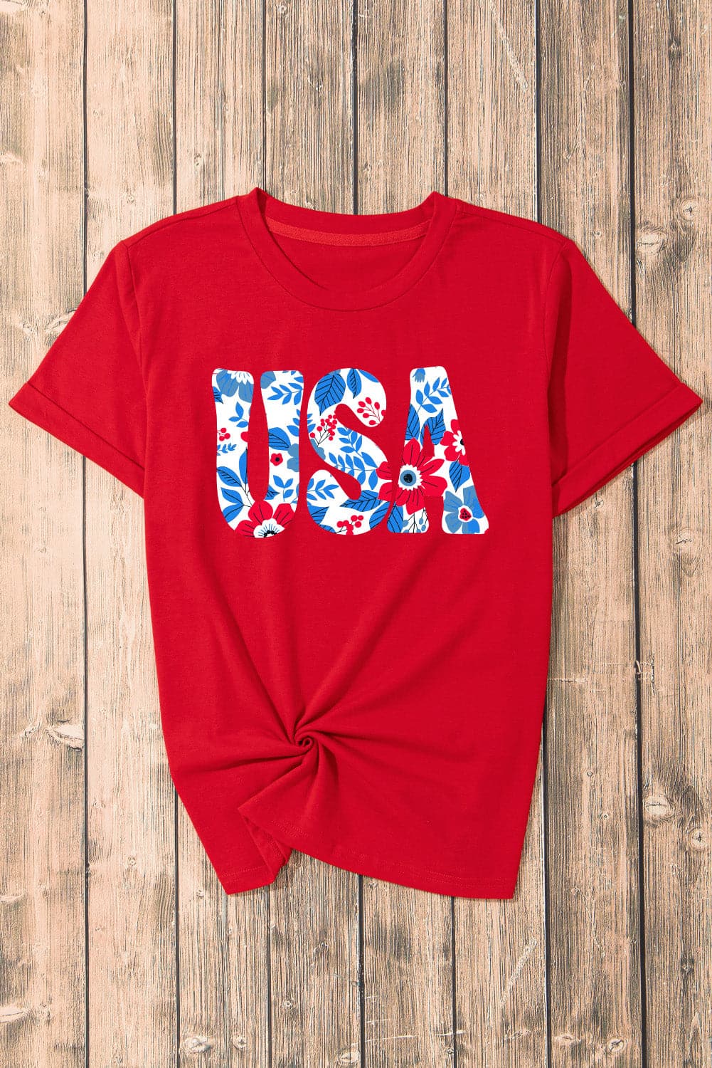 USA Round Neck Short Sleeve T-Shirt.