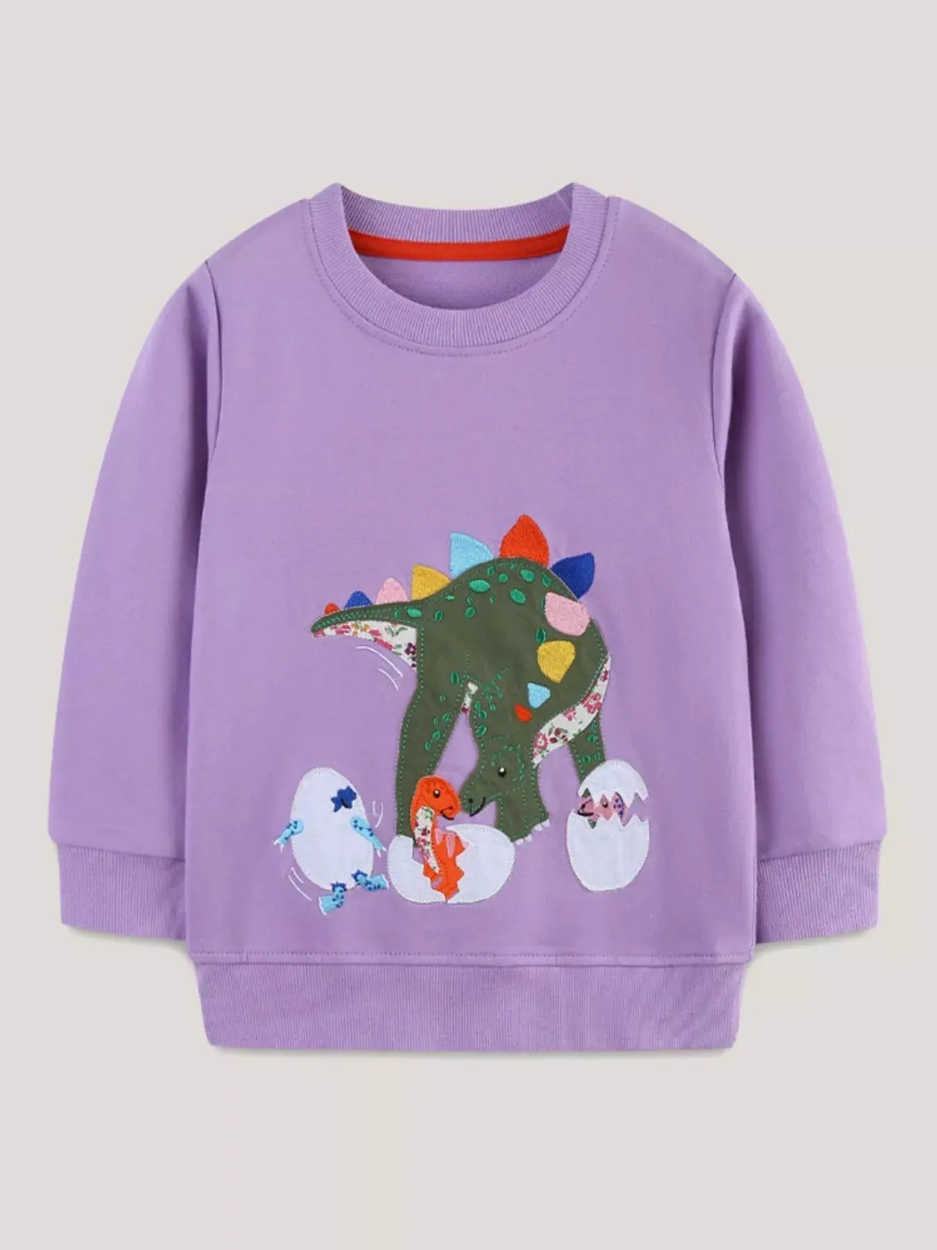 Children's Dinosaur Graphic Round Neck Sweatshirt Simply Love