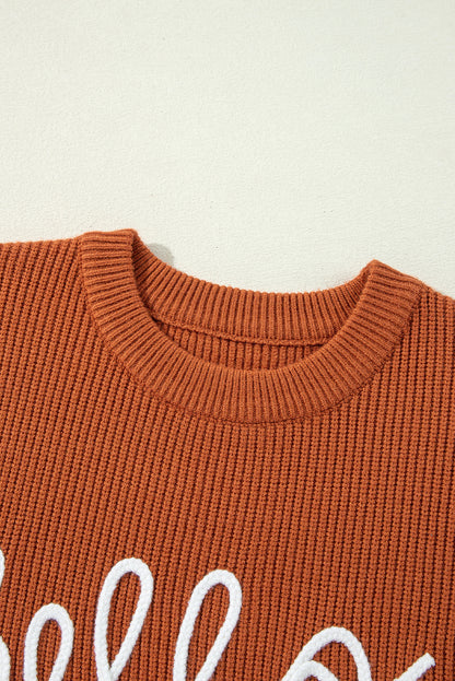 Flamingo hello pumpkin sweater