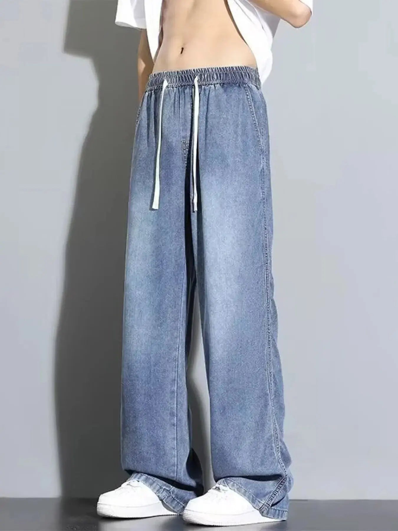 Men's Full Size Vintage Wash Wide Leg Jeans Plus Size Simply Love
