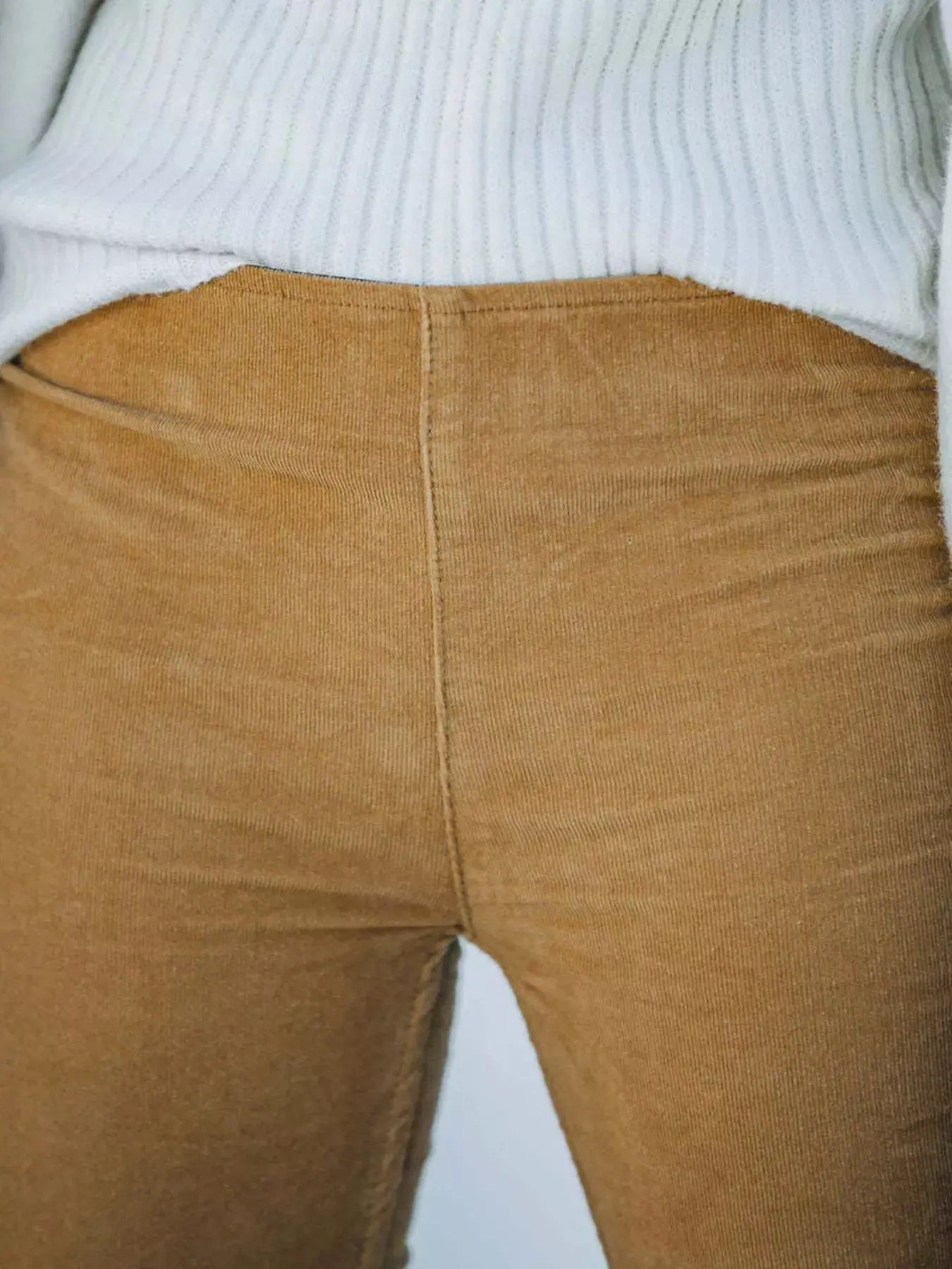 Full Size Corduroy Flare Pants Plus Size Simply Love