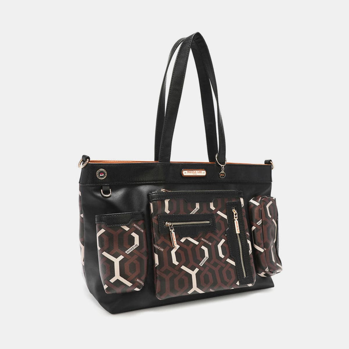 Nicole Lee USA Geometric Pattern Large Handbag.