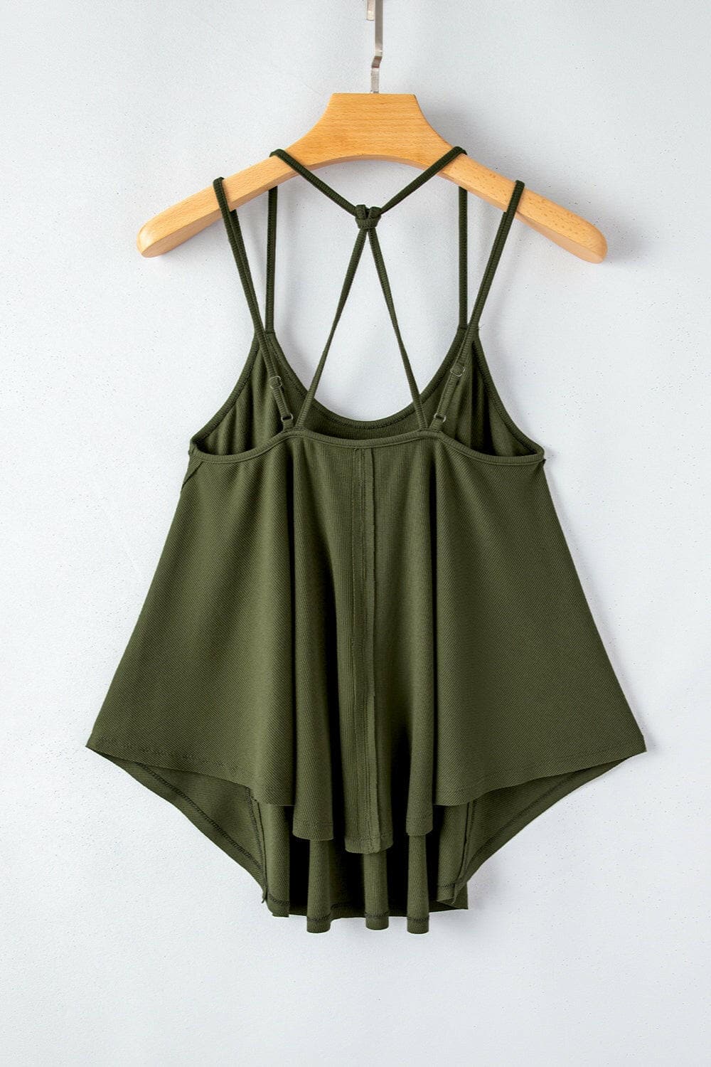 Scoop Neck Double Spaghetti Strap Cami.