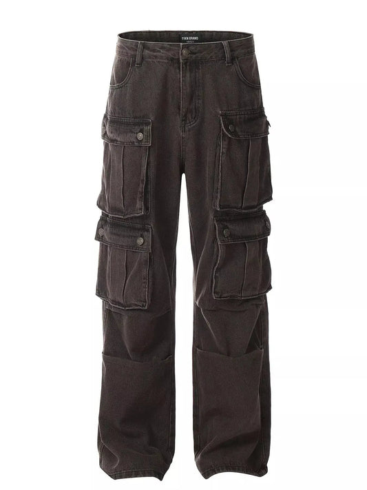 Mens Cargo Pants With Multiple Pockets Durable Polyester Spandex Simply Love