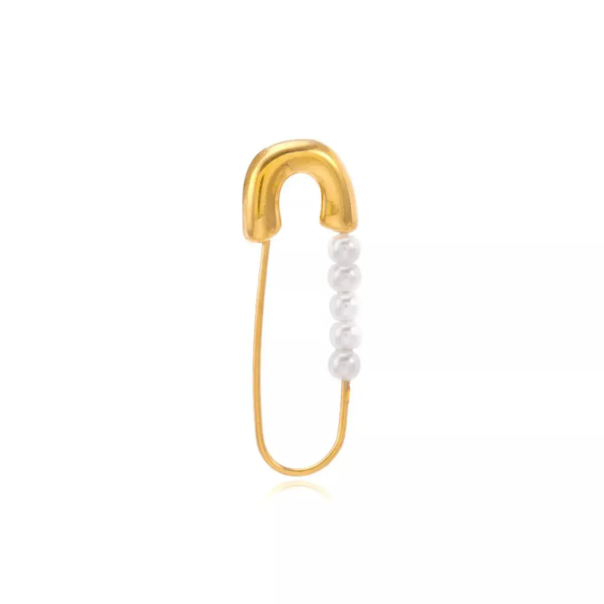Safety Pin Pearl Accent Earrings Simply Love