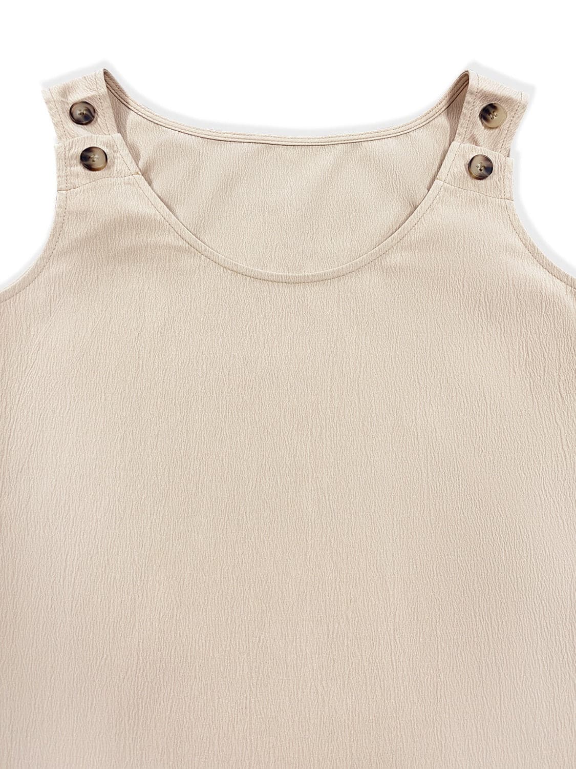 Pocketed Scoop Neck Sleeveless Dress.