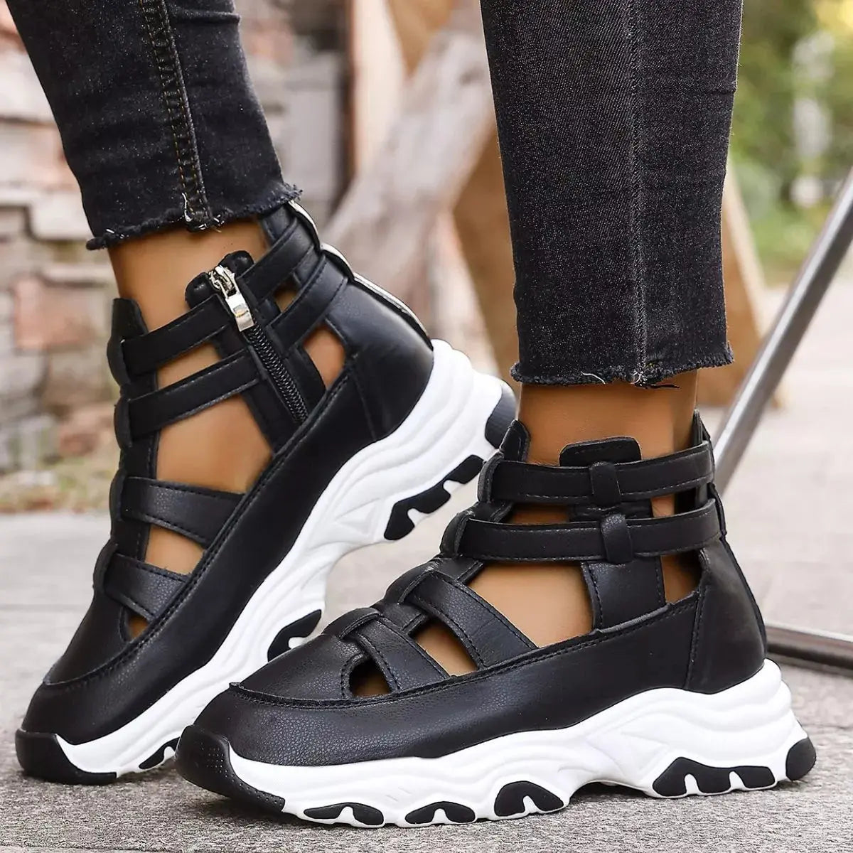 Cutout Platform Sneakers Simply Love