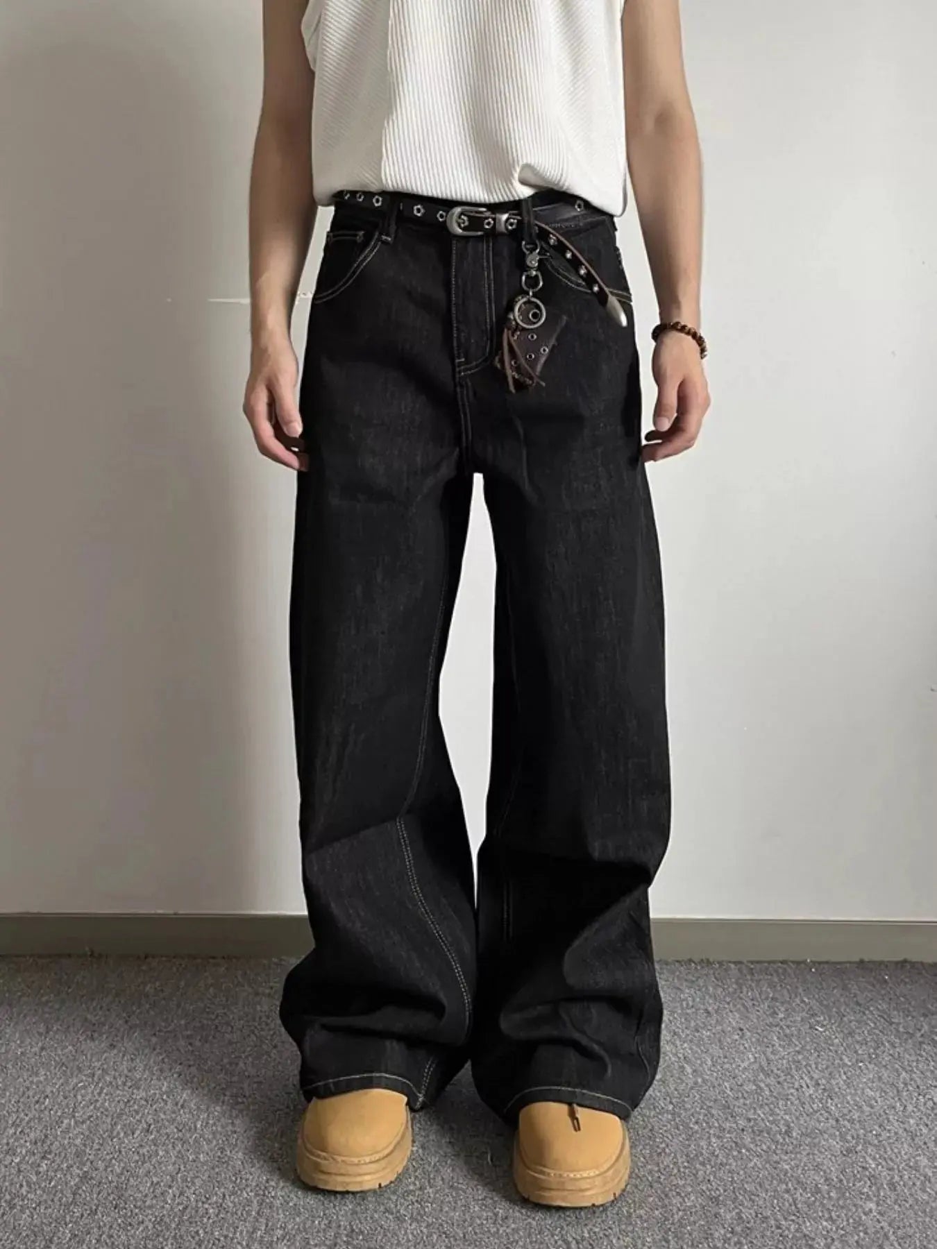 Men's Full Size Wide Leg Wash Jeans Plus Size Simply Love