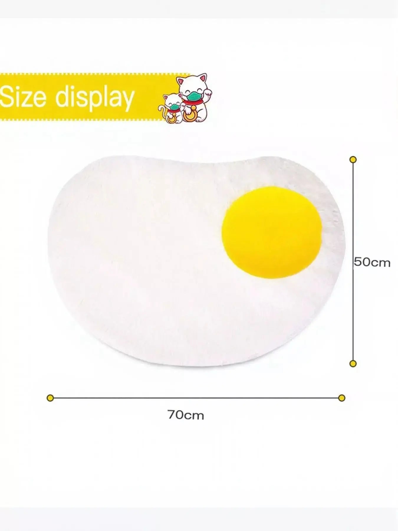 Fried Egg Design Plush Pet Mat Simply Love