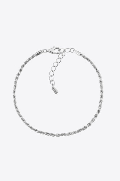 925 Sterling Silver Twisted Bracelet.