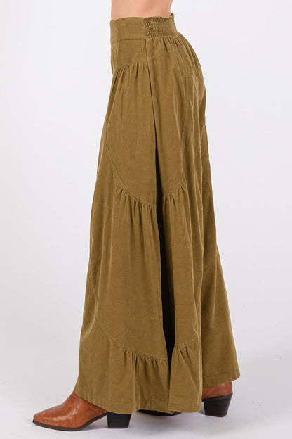 SAGE + FIG High Rise Corduroy Wide Leg Pants.